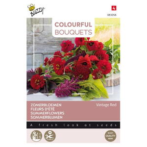 Billede af Colourful bouquets,  Vintage red, frøpose