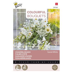 Billede af Colourful bouquets,  Sweet White, frøpose