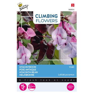 Billede af Climbing Flowers, Hjelmbønne, Violet, frøpose