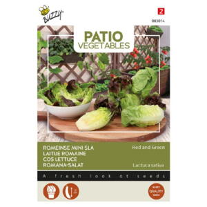 Patio Coll., Romaine salat, rød og grøn, frøpose