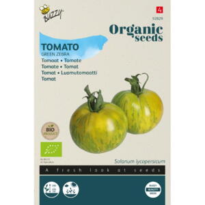 Billede af økologisk tomat, Green Zebra, frøpose