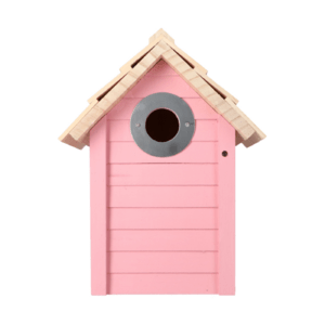 Billede af fuglehus/redekasse, lyserød, front