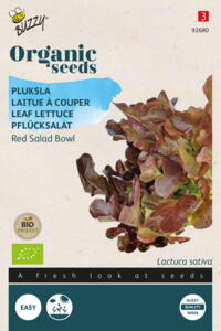 Økologisk Pluksalat, Red Salad Bowl, Frøpose