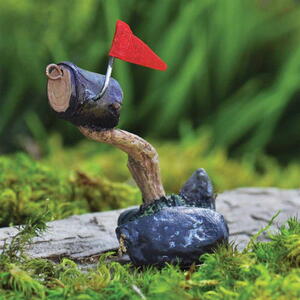 Billede af Twig mail box med træ- og steneffekt fra Fiddlehead Fairy Gardens