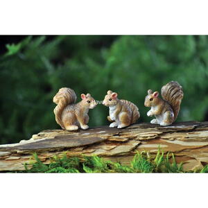Billede af 3 squirrels / 3 egern fra Fiddlehead Fairy Gardens