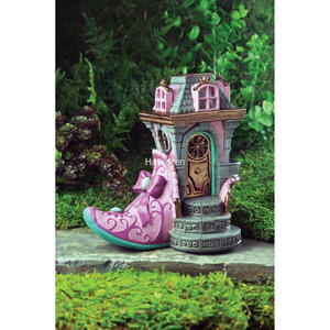 Billede 1 af Pink slipper chateau / Feslot i lyserød tøffel fra Fiddlehead Fairy Garden