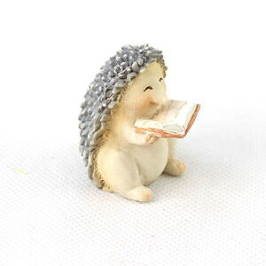 Billede af Reading Hedgehog, Pindsvin, der læser fra Fiddlehead Fairy Gardens