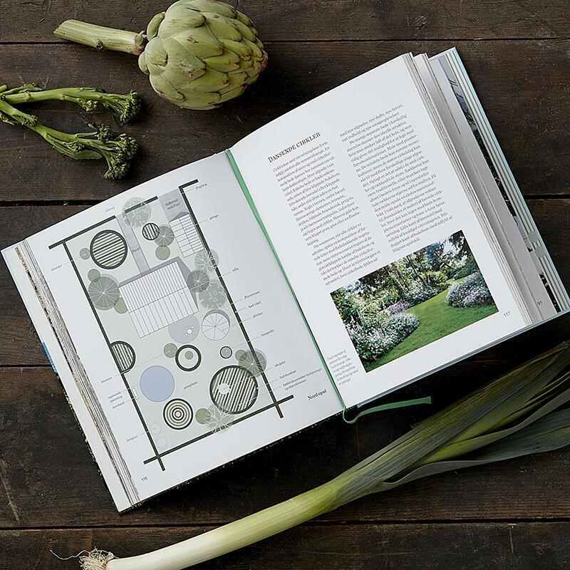 Indhold i bogen: Smuk køkkenhave, 2. udgave - Inspiration & haveplaner, af Louise Risør og Jacob Fischer