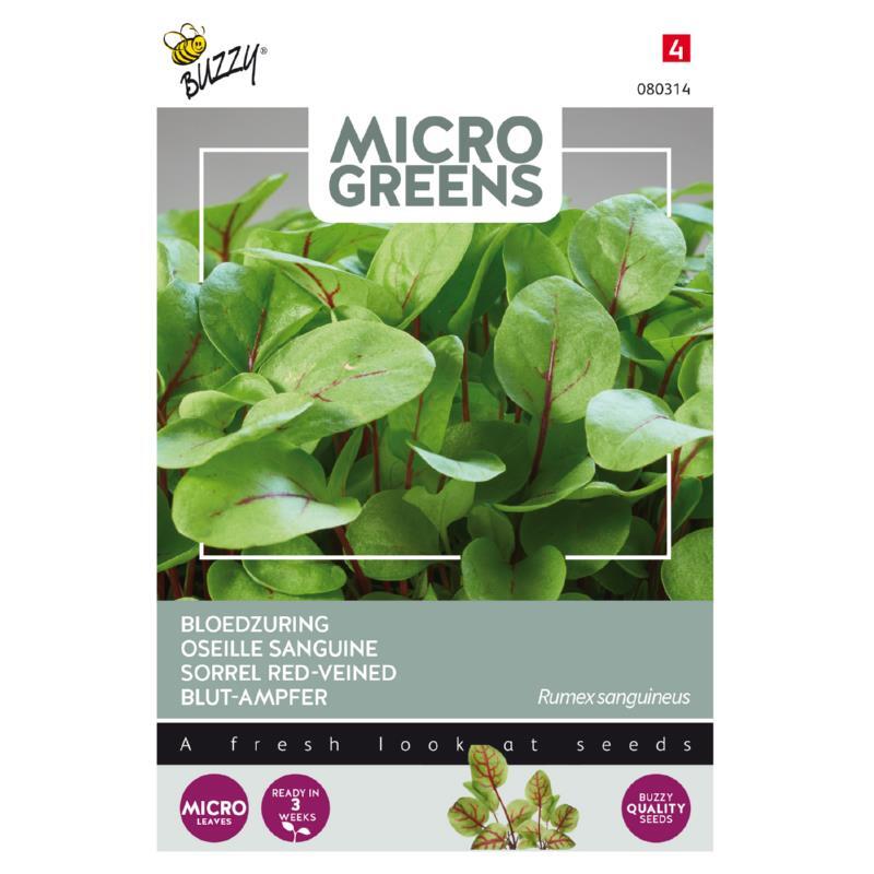 Micro Greens, Syre, Red-veined, frø