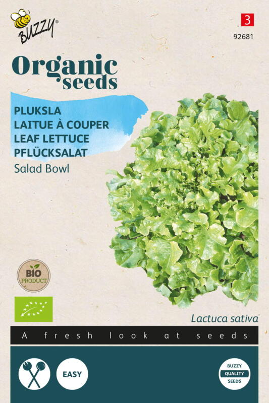 Økologisk Pluksalat, Green Salad Bowl, Frøpose