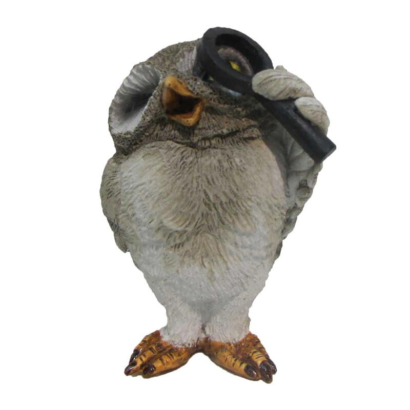Billede af Owl with magnifying glass / ugle med forstørrelsesglas