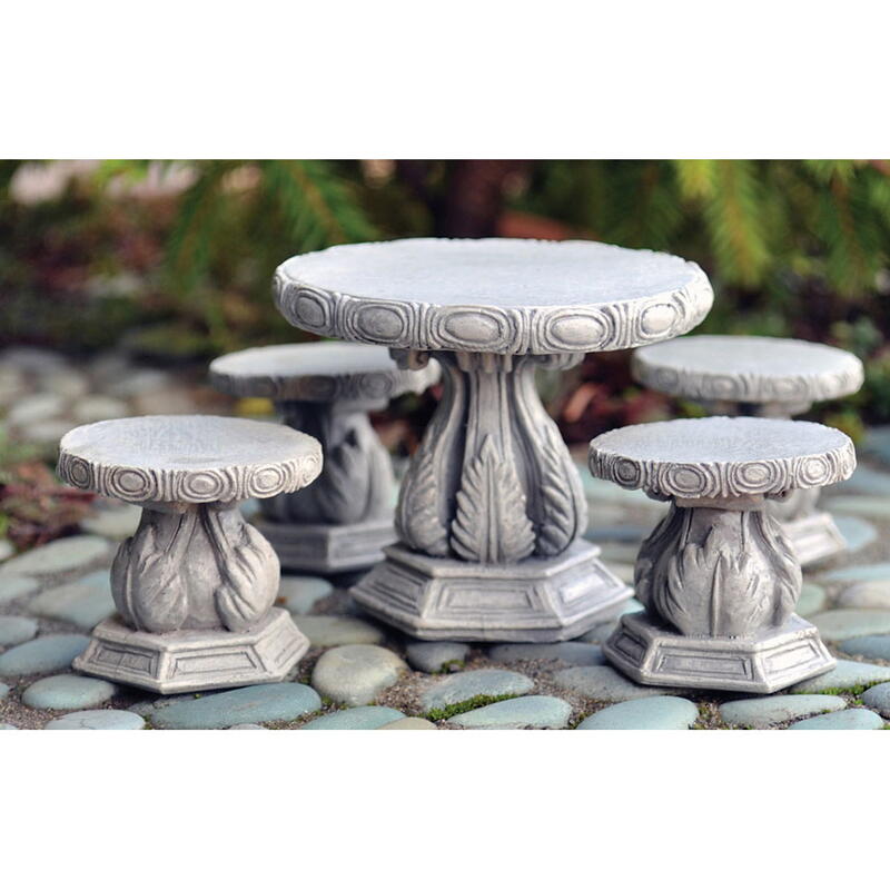 Billede af Stone stools, 2 pc. set / 2 taburetter med steneffekt fra Fiddlehead Fairy Gardens