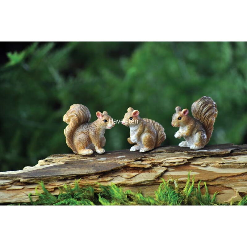 Billede af 3 squirrels / 3 egern fra Fiddlehead Fairy Gardens