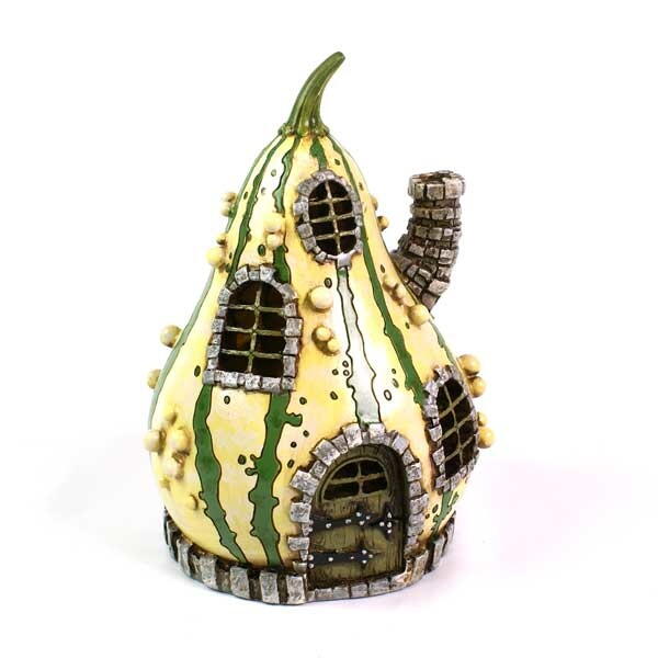Billede af Striped gourd house / Stribet Kalabashus fra Fiddlehead Fairy Garden