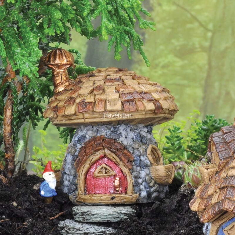 Billede af Micro-Mini Shingletown wooden mushroom house / Micro-Mini Shingletown svampehus fra Fiddlehead Fairy Garden
