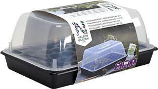 Miniplugsæt i dyrkningsbakke med låg