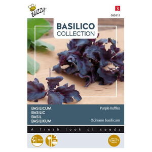 Basilico Coll., Rød basilikum, Purple Ruffles, frø