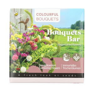 Colourful bouquets, Elegante tørrede blomster, med granulat, frø