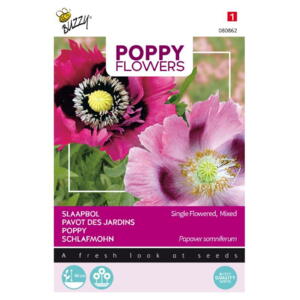 Poppy Coll. Valmue, opium-, mix, frø