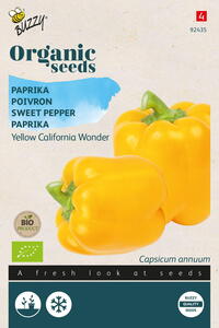 Økologisk peberfrugt, sød, gul California Wonder, frø