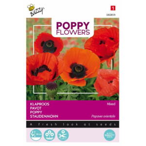 Poppy Coll., Kæmpevalmue, Orientalsk, Mix, frø