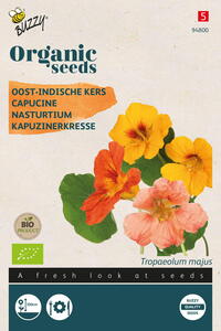 Økologisk Blomsterkarse, klatrende, enkeltblomst, mix, frø