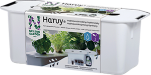 Hydroponisk dyrkningskasse Harvy 3, hvid, startpakke
